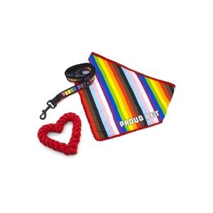 Pride Pet Pack-Leash, bandana and rope heart toy for your proud pup!